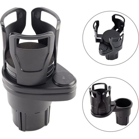360 Degree Rotating Car Cup Holder, 2 in 1 Car Cup Holder, Adjustable Cup Spout, Used for Holding Water Bottles, Coffee (1/4)