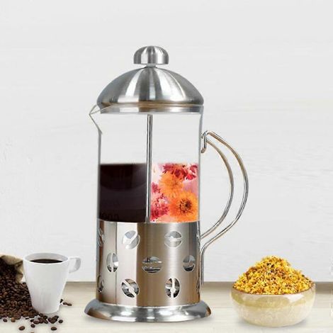 Cafetière/bouilloire en verre à percolation et acier inoxydable pour le camping et la randonnée (1/5)