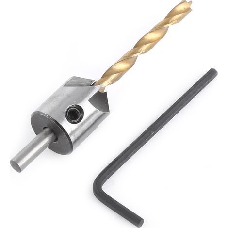Mèche à fraiser pour bois, foret à chanfreiner 4.5mm pour menuiserie et ébénisterie (1/2)
