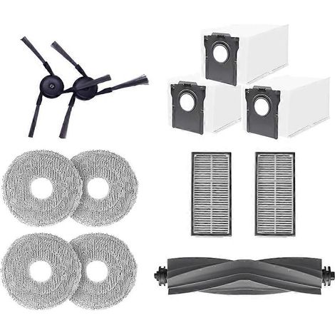 Accessoires pour aspirateur Dreame Bot L40 Ultra : brosse latérale/en caoutchouc, filtre HEPA, chiffon de nettoyage, sac à poussière, pièces de rechange (1/5)