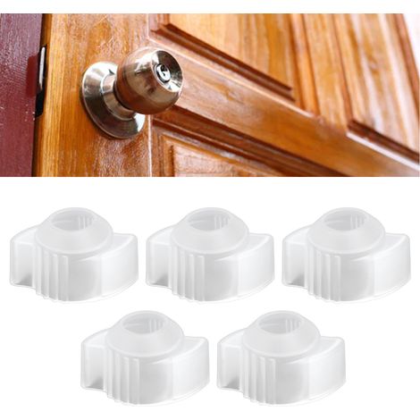 5PCS Couverture de Poignée de Porte Luminescente en Silicone Doux pour Sécurité Enfant et Maison (1/5)