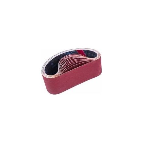 Bande Abrasive 75 x 457 mm, Bandes Abrasives Mixte (3x grains 80/120/150/240/400) pour Ponceuses à Bande(15 pièces ) (1/5)