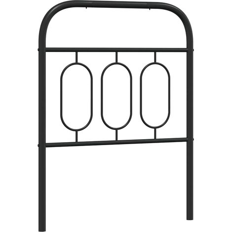 Maison Exclusive - Cabecero de repuesto de metal negro 75 cm (1/5)