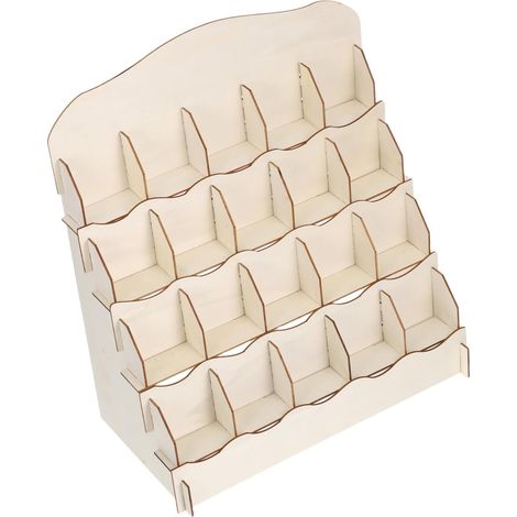 Présentoir Bois Niveaux Organisateur De Bureau Pour Cartes Et Figurines Étagère Décorative De Table (1/5)