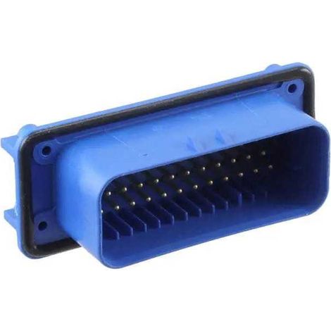 Connettore AmpSeal femmina 35 vie blu PCB 90° pin dorati