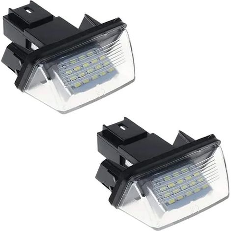 LED Éclairage de la plaque d\'immatriculation auto 12V 3528SMD 6500K Xénon Blanc Feux arrière pour Peugeot 206 207 306 2pcs (1/5)
