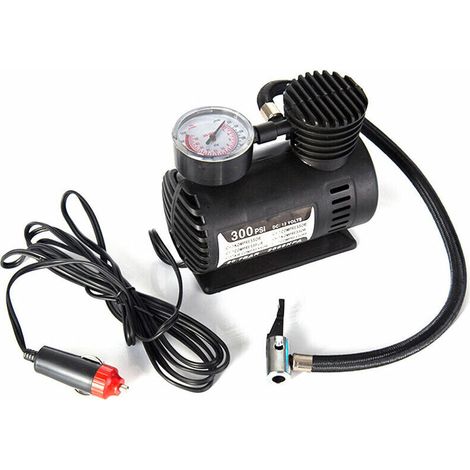 Inflador TONCHEAN, mini inflador eléctrico portátil para neumáticos de coche de 300 PSI, compresor para coche, motocicleta y baloncesto. (1/4)