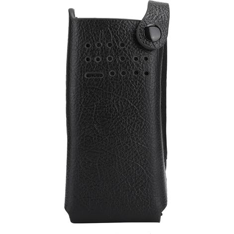 Étui rigide en cuir PU avec clip arrière et bandoulière en nylon pour talkie-walkie Motorola GP328D (1/5)