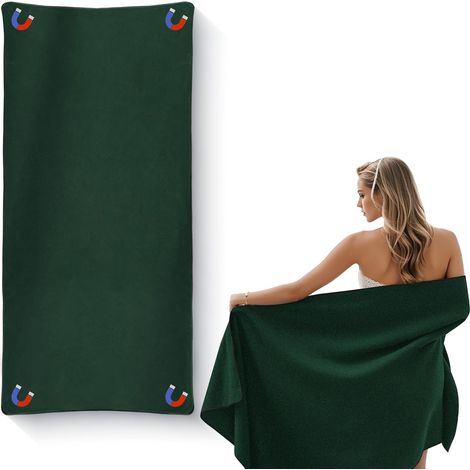 Serviette de bain magnétique d'extérieur 190 x 76 cm, séchage rapide, en microfibre avec coins magnétiques, ultra-absorbante,pour la plage, la piscine (1/5)