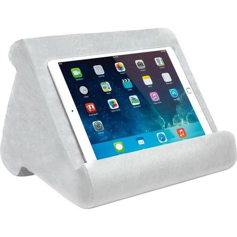 1 universeller Tablet-Ständer mit mehreren Winkeln, integriertem Kern und abnehmbarem Polyesterbezug, ideal zum Lesen im Sitzen oder Liegen (1/5)