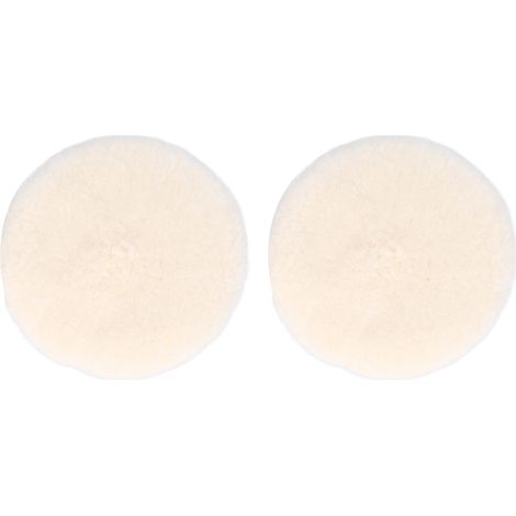 Ortviai Disques de polissage en laine naturelle pour voiture – 2 pièces, diamètre 125 mm, auto-adhésifs et réutilisables (1/5)