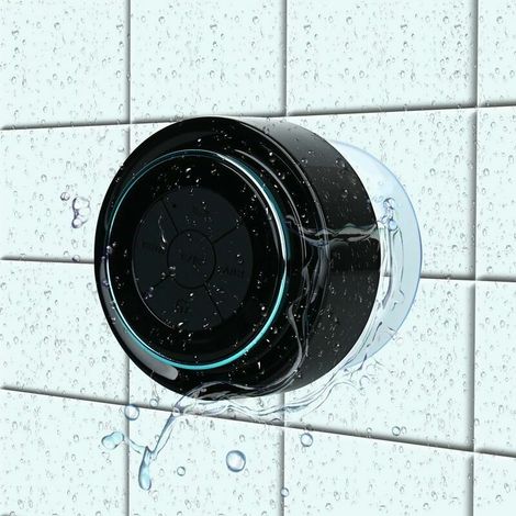 Waterproof Bluetooth shower speaker, portable shower radio for shower, camping, car and travel. Compatible with all Bluetooth devices: Samsung, PC, iPhone (1/4)
