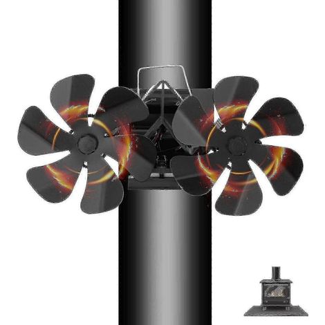 Ventilateur de cheminée mural double tête, 12 pales, haute puissance (modèle 2025) (1/5)