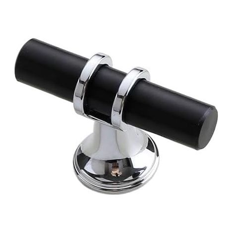 Sollbry 10 tiradores de puerta modernos de aleación de aluminio para armarios de cocina, cajones y muebles de moda (color: negro, tamaño: 51 × 21 × 34 mm) (1/4)