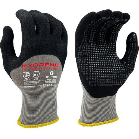 Gants de manutention KYORENE 01-108 taille 7, Manutention générale, 12 Paires, Noir, gris ( Prix pour Paquet de 12 Paires )