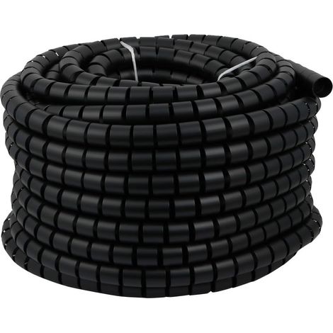 Flexibles Spiralschlauchkabel Wire Wrap Schwarz Verwalten Sie Kabel 30 mm Durchmesser x Meter (1/4)