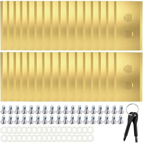 CYRILL –36 lames de rechange compatibles avec les tondeuses robotisées Mammotion séries Luba et YUKA, lames robustes en titane, lames revêtues, vis, rondelles et tournevis inclus. (1/5)