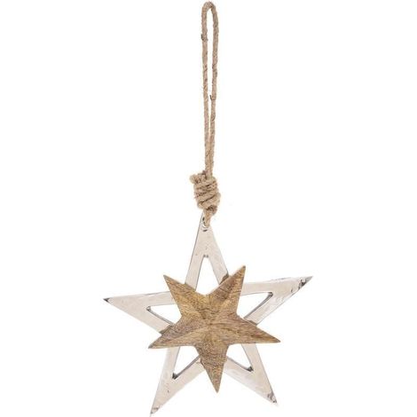 Weihnachtsbaumschmuck, XU, Holzhütte – Stern, hochwertiges Produkt, langlebig und zuverlässig, ausgewählte Materialien, normgerecht, einfach zu verwenden, Zufriedenheitsgarantie – K