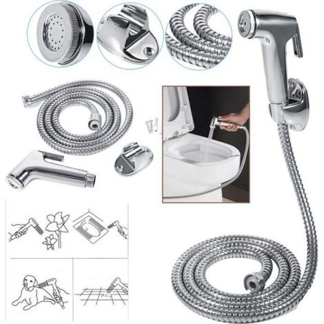 Douchette à main bidet,Douchette Bidet kIt Pulvérisateur,Pulvérisateur de bidet nettoyage de toilette pommeau de douche -QNQ (1/4)