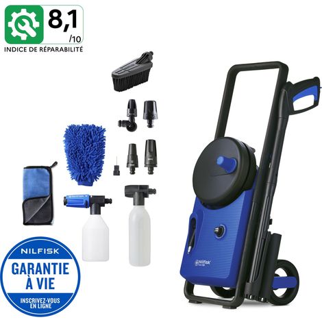 Nettoyeur haute pression 150 bar – Nilfisk Core 150‑10 PowerControl Car Wash, pression réglable, kit voiture