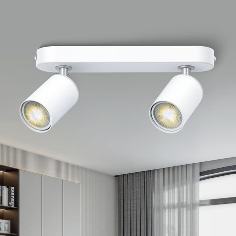 Rampe Spots GU10, Blanc Barre Plafonnier (1/5)