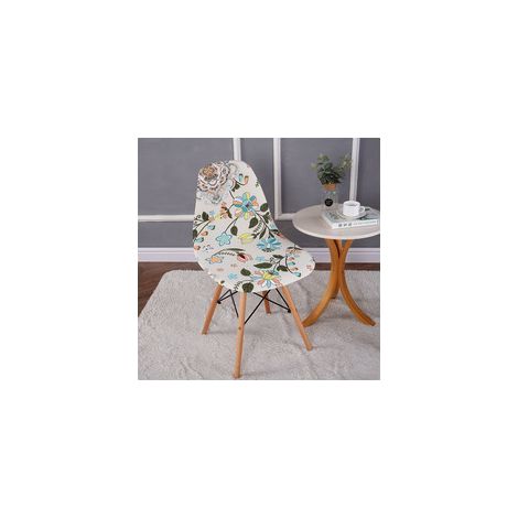 TAISHENGDA-Lot de 2 housses de chaise extensibles motif coquillage, housse de chaise moderne imprimée antidérapante et anti-poussière (1/5)