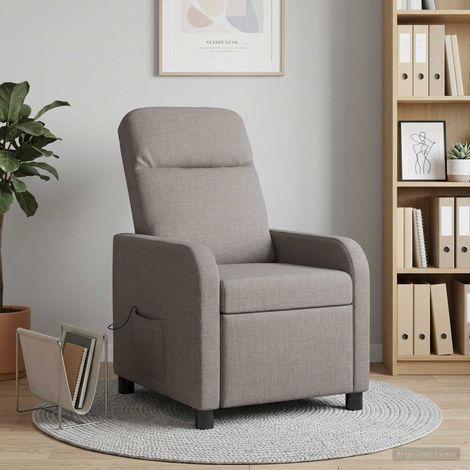 vidaXL Silla de masajes reclinable Topo Tela (1/5)
