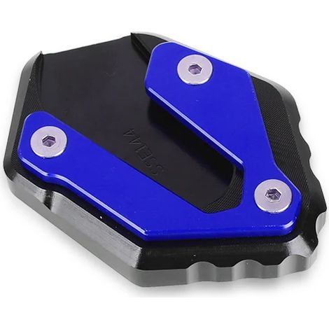 (Bleu sans logo) Compatible avec YAMAHA FZ6 FAZER FZ6R FZ6-S2 2004-2009 Moto Béquille latérale CNC Extension de béquille avant Agrandit la puissance maximale FZ6 (1/4)