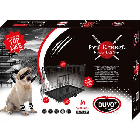 MaxxPet Gabbia Per Cani - Kennel Cane Grande - Cuccia Moderna da Interno - Trasportino Per Cani - Casetta per Animali - Gabbia per Gatti - Vassoio Multiuso Rimovibile - 78x48x56 cm - Nero