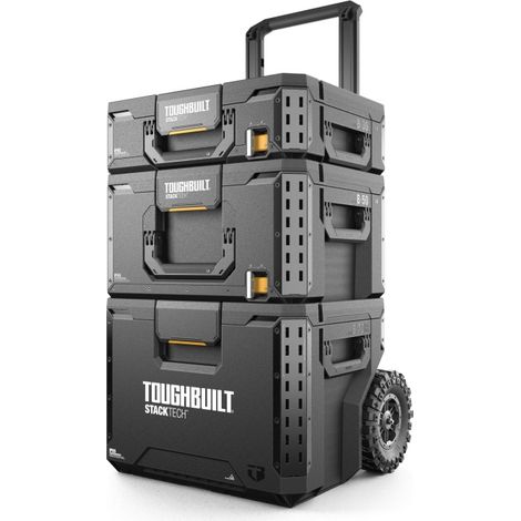 STACKTECH KIT 3 pezzi TOUGHBUILT TB-B1S3-B-70R-BEA Cassa da cantiere + Grande scatola + scatola media