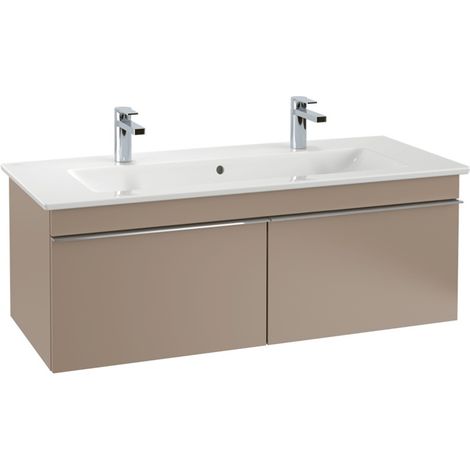 Lavabo VB US Venticello 1153x420x502mm, 2 tiroirs, avec robinetterie intégrée taupe