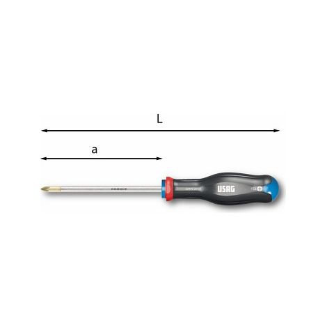 USAG 324 PZ GIRAVITI PER VITI CON IMPRONTA A CROCE POZIDRIV®-SUPADRIV® 1x100