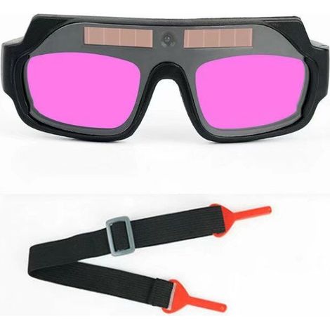 Lunettes de soudage, Betterlife Mask Lunettes de soudage à assombrissement automatique à énergie solaire avec sangles réglables, casque de masque anti-buée (1 ensemble) (1/5)