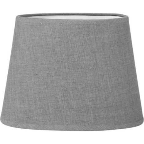 Abat-jour - Ovale - Gris clair - Pour lampe - Base 20,5 cm - Culot E14