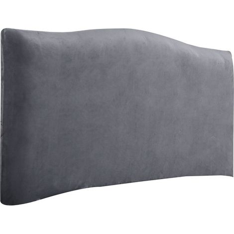 GDHZS- Housse de tête de lit élastique pour tête de lit -150 cm-pour tête de lit 140-170 cm, gris (1/5)
