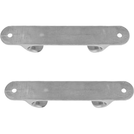 Cale d'arc droite, paquet de 2, acier inoxydable 316 poli miroir (1/4)