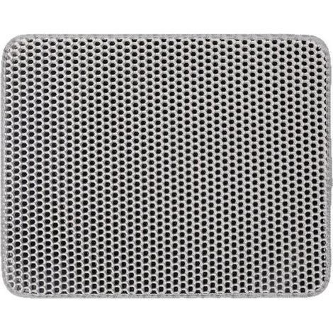 - 1 pièce - Tapis de protection pour litière, accessoire pour bac à litière - Gris - 30 x 45 cm - Imperméable, double couche, structure alvéolée (1/5)