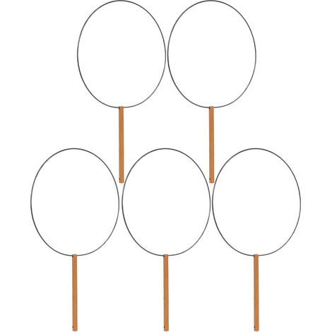 Cadre D'éventail Rond Utilisation Polyvalente en Fer et Bois 5pcs Créativité DIY pour Éventail à Main Traditionnel pour Mariages et Photographie de Costumes (1/5)