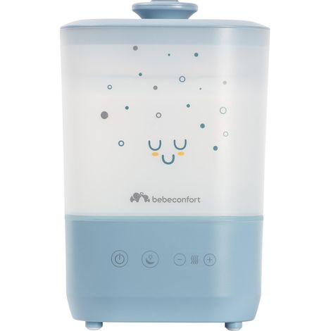 Bebeconfort Cool-Mist Umidificatore Ambiente, Luce Notturna per Bambini 7 Colori, Umidificatore a Ultrasuoni, Silenzioso, Vaschetta da 2,1 L Durata fino a 48 Ore, Spegnimento Automatico, Blu (1/5)