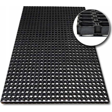 Alfombra de entrada grande de goma, alfombra calada, goma calada, 60x80, 16 mm (1/5)