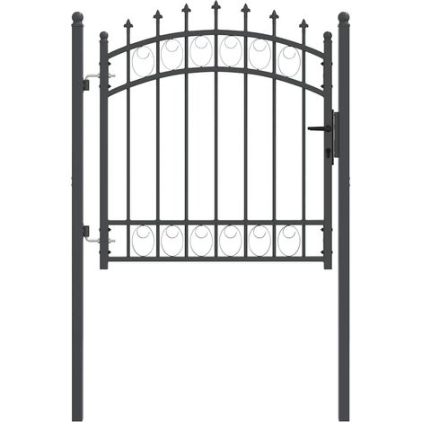 Fence Gate with Spikes EMMEN 100 x 100 cm Powder-coated steel vidaXL