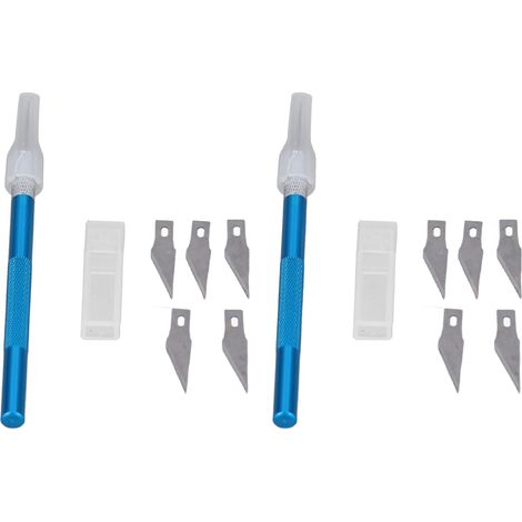 2er-Set Bastelmesser-Set Metallschneiderstift mit Schnitzklingen Ledergravur-Schneidwerkzeugen (1/5)
