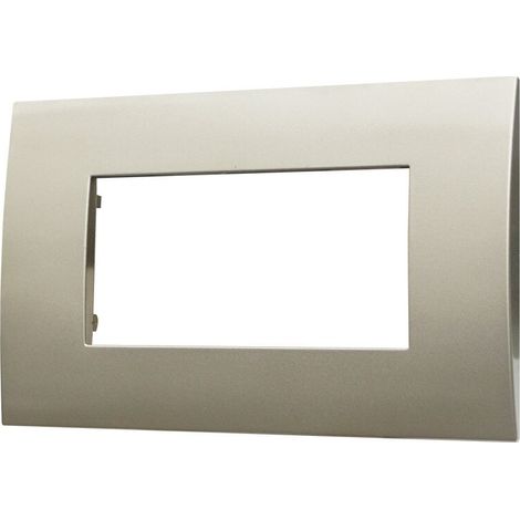 ETTROIT Placca 4 posti Serie Venus 4P Colore Titanio Compatibile Con Vimar Arke VA83408