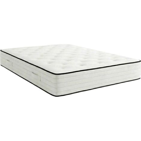 Ensemble Essenzia GRAND PALAIS 3000 + Sommier tradition Graphic 19 cm + Pieds 160x190 Beige Ressorts