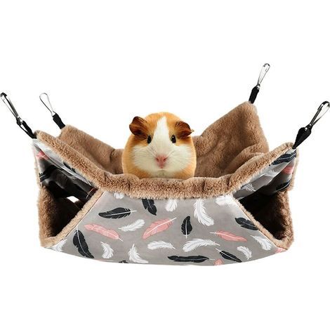 Hamac double couche pour cage d'animaux de compagnie, hamac suspendu pour rongeurs, hamac pour petits animaux rongeurs tels que chinchillas, furets, rats, hamsters et cobayes (1/5)