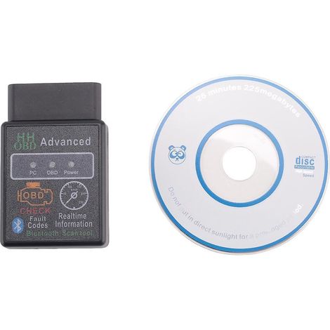 Outil de diagnostic automobile Bluetooth OBD2/OBDII pour PC Android (contrôleur moteur, CAN BUS, OBD2) (1/4)