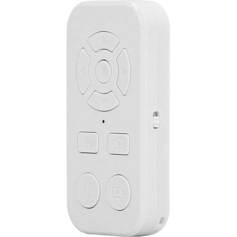 Télécommande Bluetooth à 9 touches pour tourner les pages, compatible avec les smartphones, rechargeable et sans fil, avec enregistrement vidéo automatique (blanc).