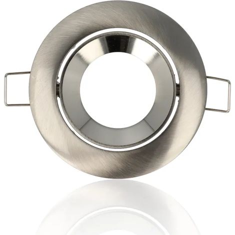 Porta faretto rotondo da incasso orientabile diam.84mm, GU10, Alluminio Spazzolato (Gamma Lusso) (1/4)