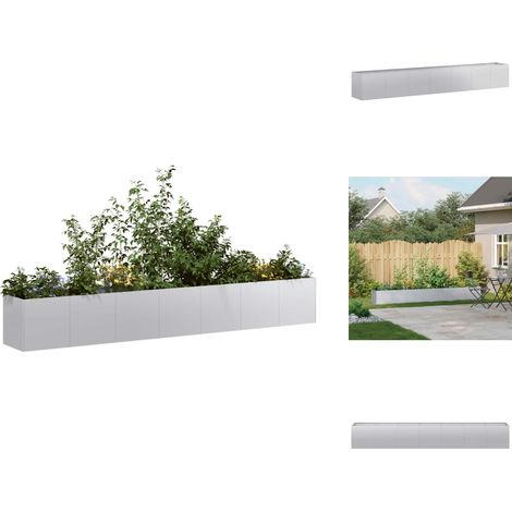 Jardinière 280x40x40 cm acier galvanisé - Jardinière - Jardinières - Pot De Fleurs - Support De Jardinière (1/5)