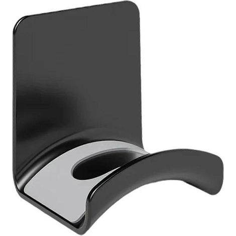 Support/porte-casque, étagère de rangement à crochets sous bureau/murale, convient aux bureaux et aux maisons, gain de place, disponible en blanc/noir, noir mural. (1/5)
